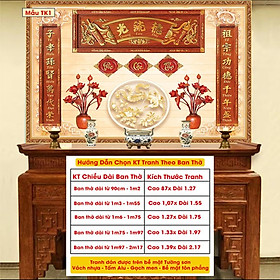 Tranh Lụa Dán Tường Phòng Thờ Cao Cấp – In Sắc Nét – Tặng Keo Dán, Giá Tận Xưởng - Mẫu TK1, Mẫu TK1