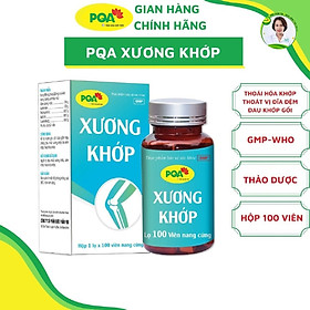 Viên nang PQA Xương Khớp hộp 100 viên là dược phẩm thảo dược cho người bị đau nhức xương khớp, viêm khớp, thoái hóa khớp, hỗ trợ mạnh gân cốt, giúp hạn chế triệu chứng đau nhức xương khớp do viêm khớp, thoái hóa khớp