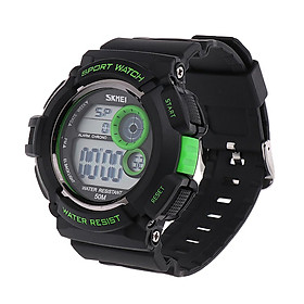 Men's 50m Waterproof Digital Alarm Date Sport Watch 7 LED Backlight Wristwatch