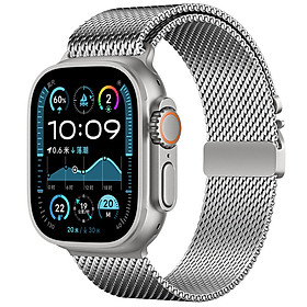Dây Thép Milan Loop Novel Lock cho Apple Watch Series 4/5/6/7/8/9/SE1,2/10 & Apple Watch Ultra 1/2 Size 40/41/42mm & 44/45/46/49mm - Hàng Chính Hãng