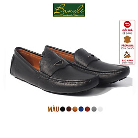 Giày Lười Nam Banuli Nappa Cow Leather Shoes - Moccasin Loafers K1ML1 (Da Bò Nappa Mềm Dẻo, Đế Siêu Nhẹ, Chống Trượt, Bảo Hành Trọn Đời)