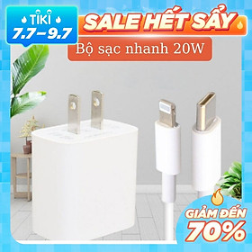 Bộ Củ Sạc Nhanh 20W Dành Cho Iphone, Ipad + Cáp Sạc Nhanh Chuẩn USB-C To Lightning - CAP0002W - Tán Nhiệt Hiệu Quả, Gia Công Tỉ Mỉ, Chống Va Đập, Trầy Xước- Hàng nhập khẩu - CAP0002W