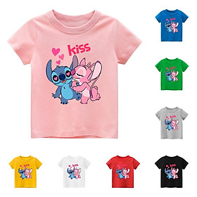 Áo thun trẻ em STITCH , 8 màu áo, đầy đủ size có big size, MÀU KHÁC NHẮN TIN SHOP
