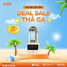 Mua  SP MỚI  Máy làm sữa hạt UNIE UCB15 dung tích 1.5L  nắp chụp giảm ồn 30%  10 chức năng nấu  lưỡi dao xay 8 cánh  hàng chính hãng bảo hành 12 tháng