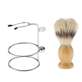 Removable Shaving Brush Straight Holder with Face Neck Bristle Hair Shaving Brush