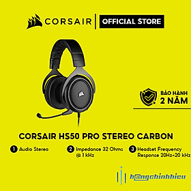 Mua Tai nghe Corsair HS50 PRO Stereo Carbon CA-9011215-AP Hàng chính hãng