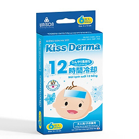 Miếng Dán Hạ Sốt Kiss Derma - Hộp 6 miếng