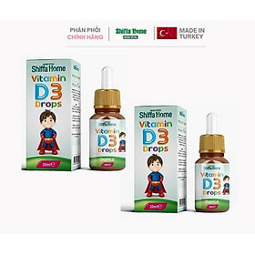 Combo 2 hộp Vitamin D3 Nhỏ Giọt Nhập Khẩu Châu Âu Turkey phát triển chiều cao, chống còi xương, biếng ăn, khóc đêm, chậm phát triển chiều cao, tăng chiều cao khoẻ xương cho trẻ sơ sinh và trẻ nhỏ