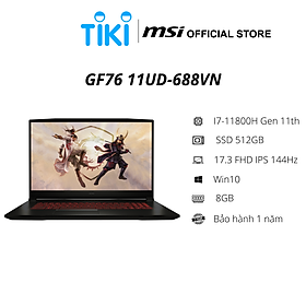 Mua MSI Katana GF76 11UD-688VN (i7-11800H Gen 11th | 8 GB DDR4 | SSD 512GB PCIe | VGA RTX 3050 Ti 4GB | 17.3 FHD IPS 144Hz | Win10| Black) - Hàng Chính hãng