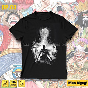 Áo Thun In Hình Sanji Luffy Zoro, Áo One Piece 2 Mặt Đen Cực Ngầu, Cực Đẹp