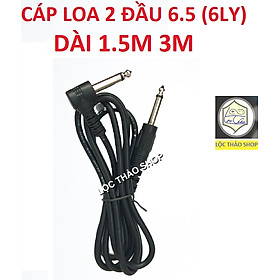 Mua Cáp âm thanh 2 đầu 6.5 mm dài 3M chuyên dùng guitar  organ cao cấp (cáp loa 2 đầu 6 ly)