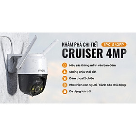 Camera imou Cruiser IPC-S42FP 4.0 Megapixel, Fullcolor có màu ban đêm, có đàm thoại hai chiều, chế độ hồng ngoại thông mình - Hàng chính hãng