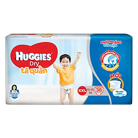 Tã Quần Huggies Dry Gói Đại XXL38 (38 Miếng) - Bao Bì Mới