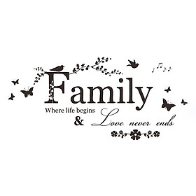 Miếng Dán Decal Phòng Ngủ Family