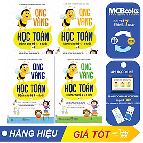 Combo Trọn Bộ 4 Cuốn Ong Vàng Học Toán Dành Cho Trẻ 4  6 Tuổi  Chìa Khóa Vàng Khai Sáng Tư Duy