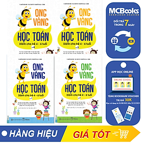 Combo Trọn Bộ 4 Cuốn Ong Vàng Học Toán Dành Cho Trẻ 4 – 6 Tuổi – Chìa Khóa Vàng Khai Sáng Tư Duy