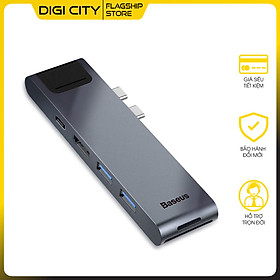 Mua Hub chuyển Baseus Thunderbolt C Pro 7 in 1 Smart Hub cho Macbook Pro 2016/ 2017/ 2018 - Hàng Chính Hãng