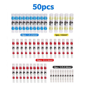 Mua Bộ 50/100 Ống Co Nhiệt Bọc Đầu Nối Dây Điện Nhiệt Chống Thấm Nước Nhiều Màu