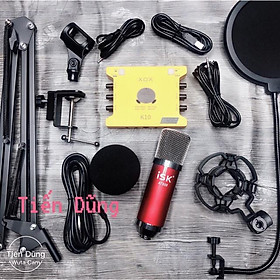 Mua Bộ mic thu âm AT850 Sound card k10 2020 bản mới nhất dòng XOX chân màng - Bộ livestream đầy đủ đã kèm dây live stream