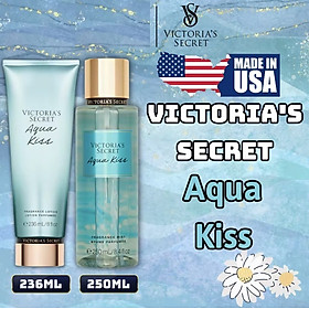 Victoria Secret Aqua Kiss Chính Hãng - Body Mist Victoria Secret Aqua Kiss 250ml & Lotion Victoria Secret Aqua Kiss Chính Hãng 236ml