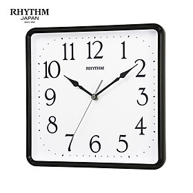Mua Đồng hồ treo tường Nhật Bản Rhythm CMG597NR02- Kt 25.2 x 25.2 x 4.3cm  500g Vỏ nhựa. Dùng Pin.