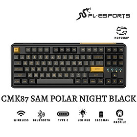 Bàn phím cơ FL-Esports CMK87SAM Polar Night Black 3 Mode - Hàng chính hãng