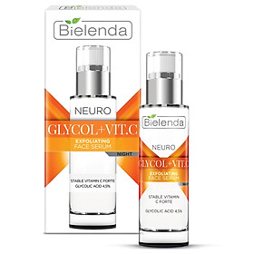 Tinh chất sáng da Bielenda Neuro Glycol Vit.C Exfoliating Face Serum Night - 30ml