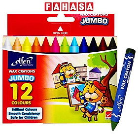 Hộp 12 Bút Màu Sáp Jumbo - Elfen