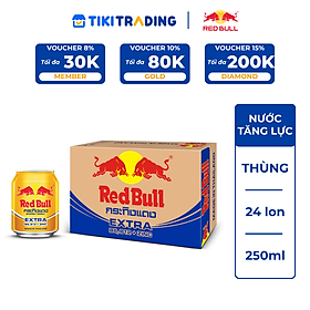 Thùng 24 lon nước tăng lực RedBull Extra 250ml