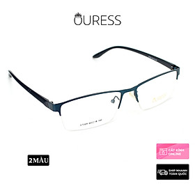 Gọng kính cận A7009 nửa khung hợp kim mắt kính OURESS thời trang nam nữ siêu bền