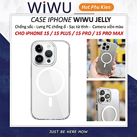 Ốp lưng chống sốc viền màu camera cho iPhone 15 Pro Max / 15 Pro / 15 Plus / iP 15 hiệu WIWU Jelly - Thiết kế cá tính, lưng PC chống ố vàng - Hàng nhập khẩu