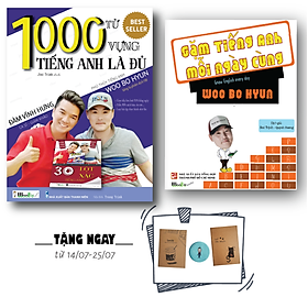 Combo Tiếng Anh Mất Gốc: 1000 Từ Vựng Tiếng Anh là Đủ + Gặm Tiếng Anh Mỗi Ngày cùng Woo Bo Hyun - Woo Bo Hyun