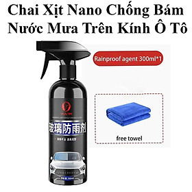 Mua combo 2 Chai Xịt Nano Chống Bám Đọng Nước Mưa Trên Kính Ô Tô Công Nghệ Nhât Bản 300Ml Tặng Kèm Khăn Lau
