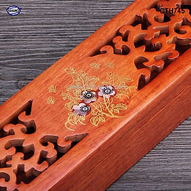 Mua Hộp đựng đũa gỗ hương đỏ - đục khắc tinh tế (CTH745) Sang trọng - Đựng đũa sang trọng làm quà tặng