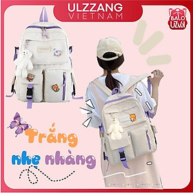 Balo nữ đi học thời trang Ulzzang Hàn Quốc, cặp sách đẹp hàng cao cấp dễ thương, túi xách sinh viên học sinh chống nước