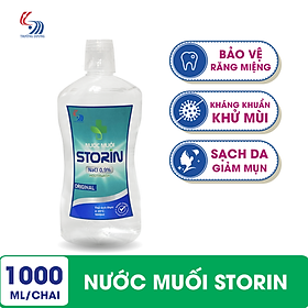 Nước muối STORIN NaCl 0,9% - Chai 1000ml