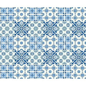 Decal Gạch Bông H46 - Set 30 ô 20x20cm - Decal Dán tường Trang trí