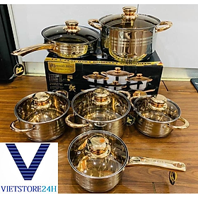 Mua BỘ NỒI ĐỨC - YIME 6 MÓN 12 CHI TIẾT   DÙNG CHO MỌI LOẠI BẾP