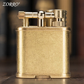 Mua Vỏ Hột Quẹt Bật Lửa Zorro Z597-001 Thiết Kế Độc Lạ Màu Vàng Bụi - Dùng Xăng Bấc Đá