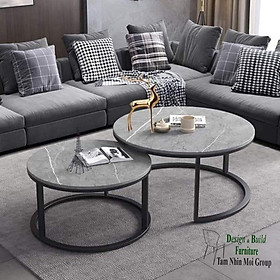 Mua Bàn trà  bàn sofa mặt đá ceramic chống thấm chân bàn săt TNM27052