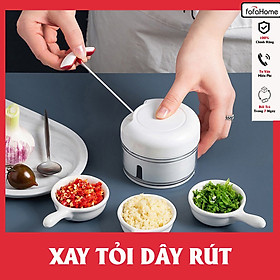 Dụng Cụ Xay Tỏi Ớt Rút Dây Dụng Cụ Xay Tỏi Ớt Cầm Tay Đa Năng Tiện Dụng Dây Rút