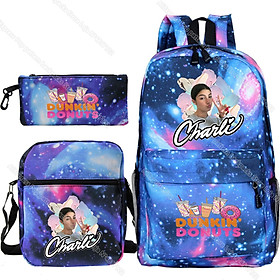 Charli Damelio Ba Lô Cho Bé Gái Thiếu Niên Học Sinh Trường Túi Set 3 Trẻ Em Hoạt Hình Có Túi Unisex Ba Lô Trẻ Em Bagpacks - Only backpack