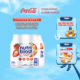 [TẶNG VOUCHER ESTEEM]  Lốc 6 Chai Sữa Nutriboost Thế Hệ Mới Hương Dâu 297ml/Chai Sale 15.5 Coca-Cola Official Store