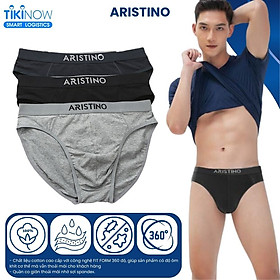 Quần lót nam ARISTINO dáng Brief, quần sịp tam giác nam chất liệu cotton mềm mại, thoáng mát - ABF03707