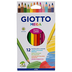 Bút chì màu nhập khẩu Italy GIOTTO Mega Hộp 12 màu 225600
