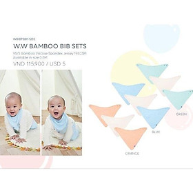 Set 3 khăn yếm tam giác cho bé sợi tre cao cấp OETEO Việt Nam