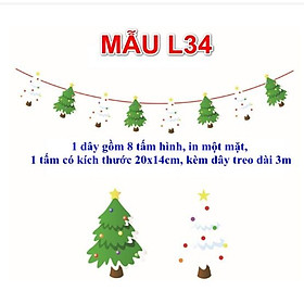 Mua Cờ treo trang trí noel trang trí giáng sinh nhiều mẫu BST02