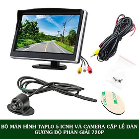 Bộ Camera Cặp Lề Dán Gương 720P Và Màn Hình Taplo 5 Inch