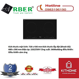 Bếp từ đôi Arber AB 402 - Hàng chính hãng