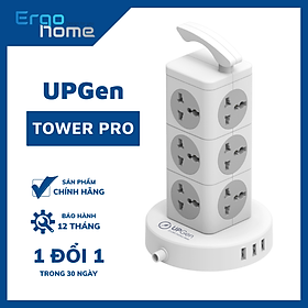 Mua Ổ Cắm Điện Đa Năng UPGEN TOWER PRO Dạng Tháp Nhiều Tầng Chịu Tải Lớn  3 cổng USB Sạc Nhanh  An Toàn  Chống Giật  Chống Cháy  Dây Dài 3m